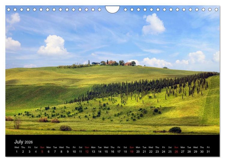 Produktbild: Tuscany (Wall Calendar 2026 DIN A4 landscape), CALVENDO 12 Month Wall Calendar