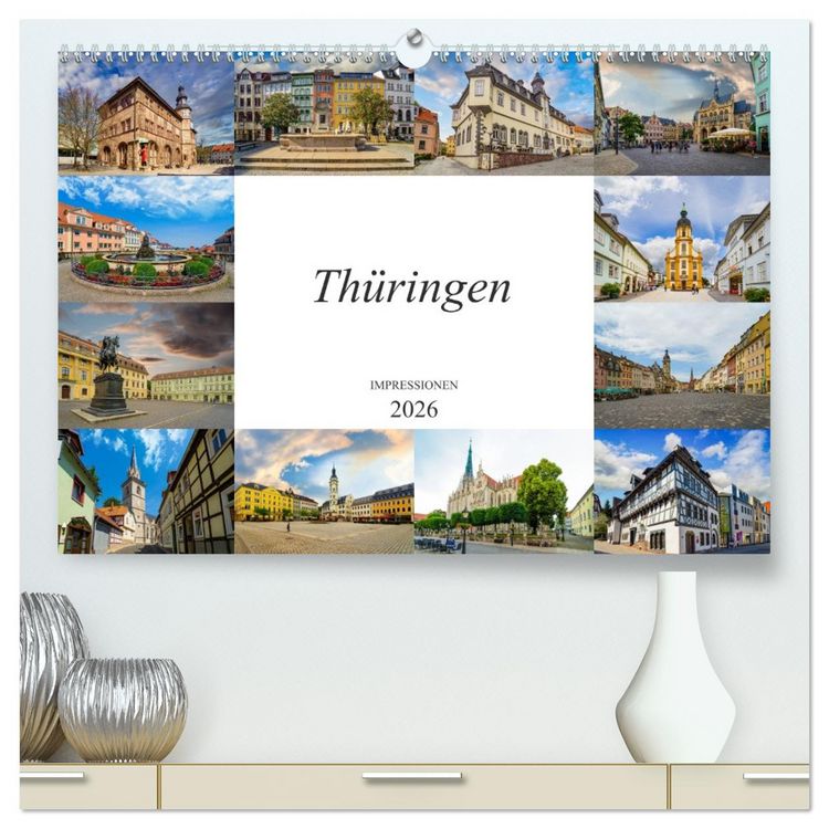 Produktbild: Th&uuml;ringen Impressionen (hochwertiger Premium Wandkalender 2026 DIN A2 quer), Kunstdruck in Hochglanz