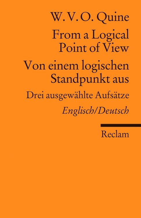 Bild vom Artikel From a Logical Point of View / Von einem logischen Standpunkt aus vom Autor W.V.O. Quine
