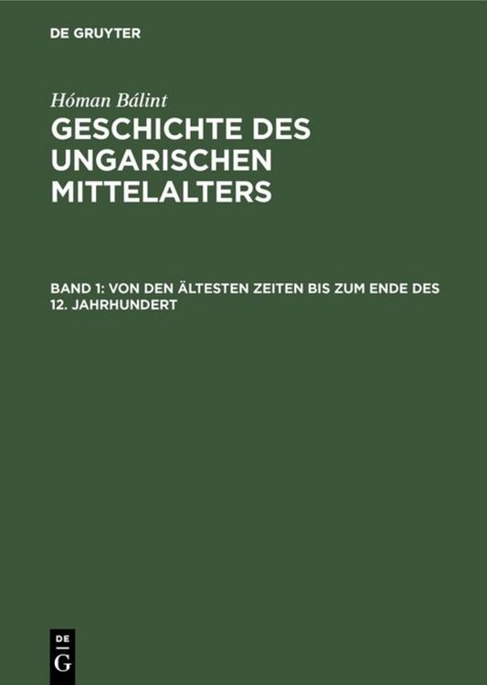 Produktbild: Von den &auml;ltesten Zeiten bis zum Ende des 12. Jahrhundert