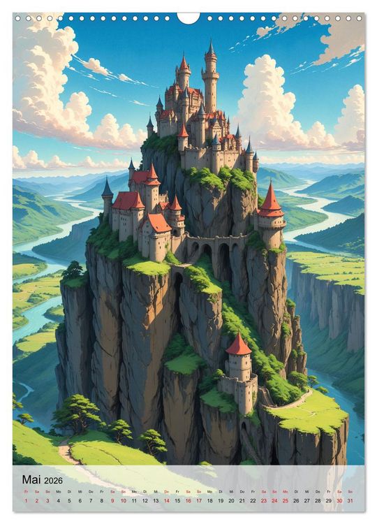 Produktbild: Fantastische Anime Welten (Wandkalender 2026 DIN A3 hoch), CALVENDO Monatskalender
