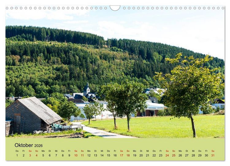Produktbild: Pilgern im Waldecker Upland (Wandkalender 2026 DIN A3 quer), CALVENDO Monatskalender
