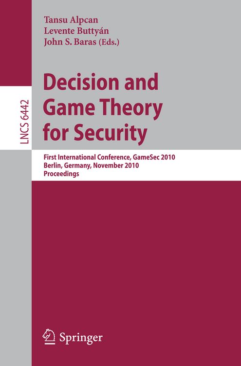 Produktbild: Decision and Game Theory for Security