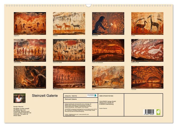 Produktbild: Steinzeit Galerie (Wandkalender 2026 DIN A2 quer), CALVENDO Monatskalender
