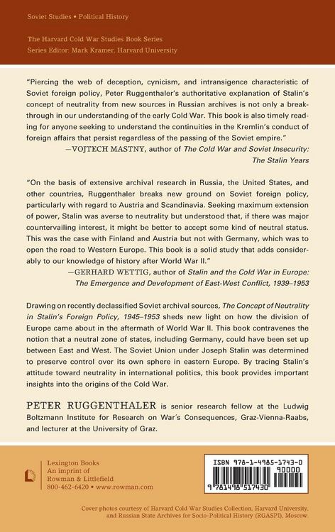 Produktbild: Concept of Neutrality in Stalin's Foreign Policy, 1945-1953