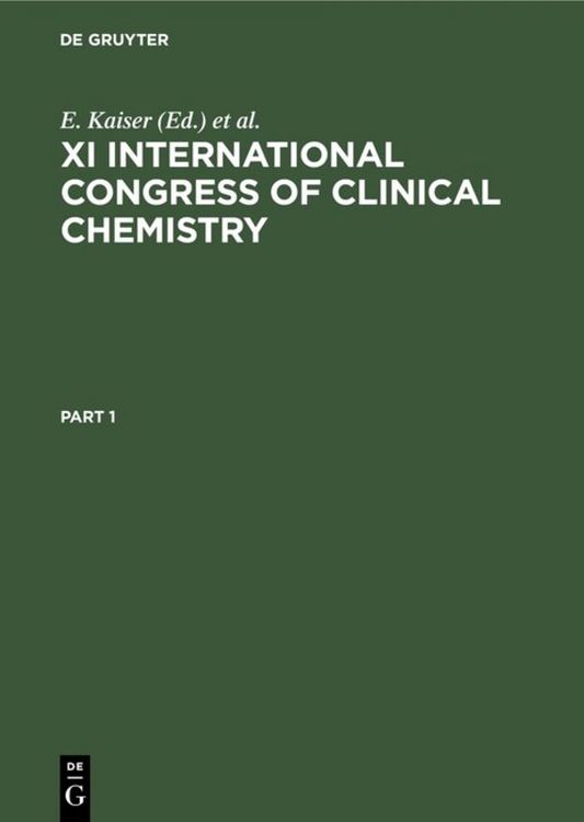 Produktbild: XI International Congress of Clinical Chemistry