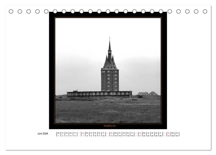 Produktbild: Wangerooge in Fine Art (Tischkalender 2026 DIN A5 quer), CALVENDO Monatskalender
