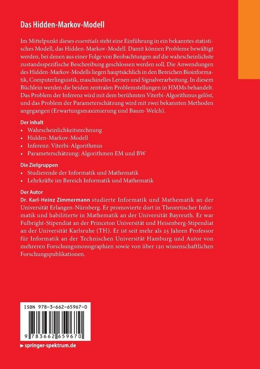 Produktbild: Das Hidden-Markov-Modell