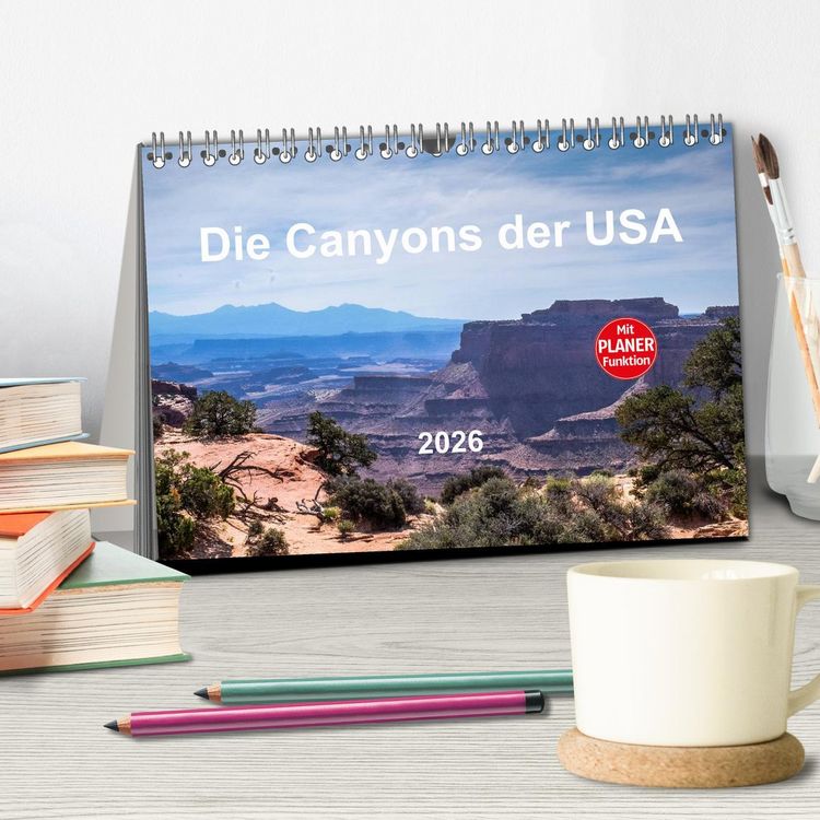 Produktbild: Die Canyons der USA (Tischkalender 2026 DIN A5 quer), CALVENDO Monatskalender