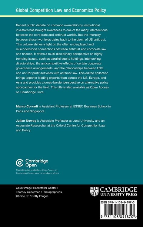 Produktbild: Intersections Between Corporate and Antitrust Law