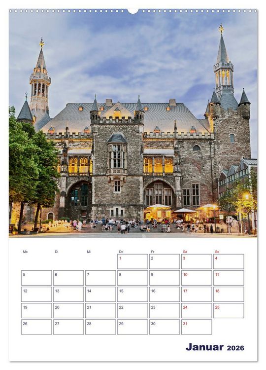 Produktbild: Zauberhaftes Aachen (Wandkalender 2026 DIN A2 hoch), CALVENDO Monatskalender