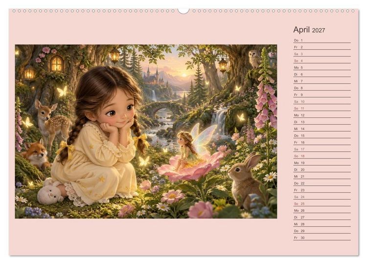 Produktbild: Mila und die Nacht der Fabelwesen (Wandkalender 2027 DIN A2 quer), CALVENDO Monatskalender