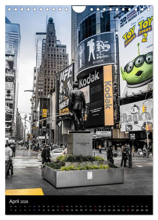 Produktbild: NEW YORK &ndash; street view (Wandkalender 2026 DIN A4 hoch), CALVENDO Monatskalender