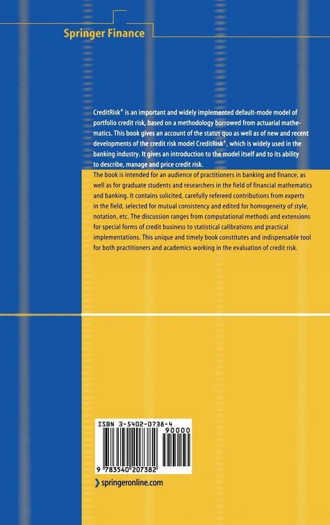 Produktbild: CreditRisk+ in the Banking Industry