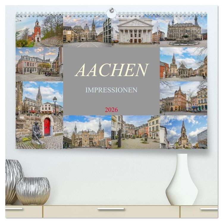 Produktbild: Aachen Impressionen (hochwertiger Premium Wandkalender 2026 DIN A2 quer), Kunstdruck in Hochglanz