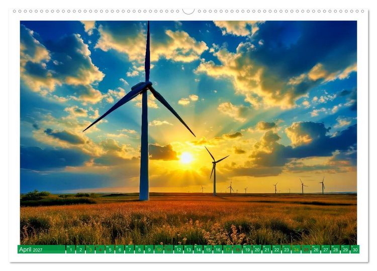 Produktbild: Wind und Sonnenenergie (hochwertiger Premium Wandkalender 2027 DIN A2 quer), Kunstdruck in Hochglanz