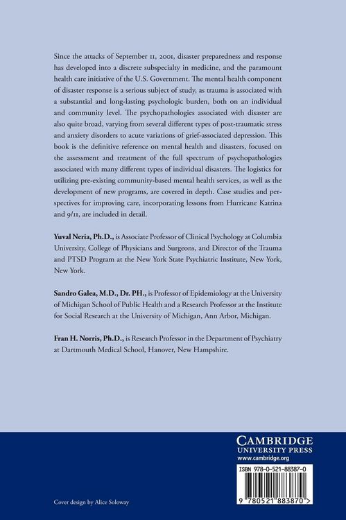 Produktbild: Mental Health and Disasters
