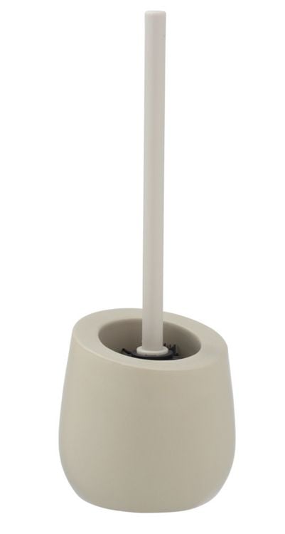 Produktbild: WC-Garnitur Mod. Badi Beige Keramik, mit Silikon-B&uuml;rstenkopf