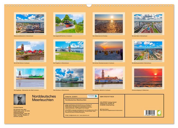 Produktbild: Norddeutsches Meerleuchten (Wandkalender 2026 DIN A2 quer), CALVENDO Monatskalender