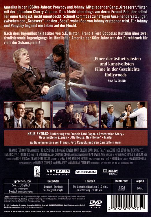 Produktbild: The Outsiders - Special Edition - Digital Remastered [2 DVDs]