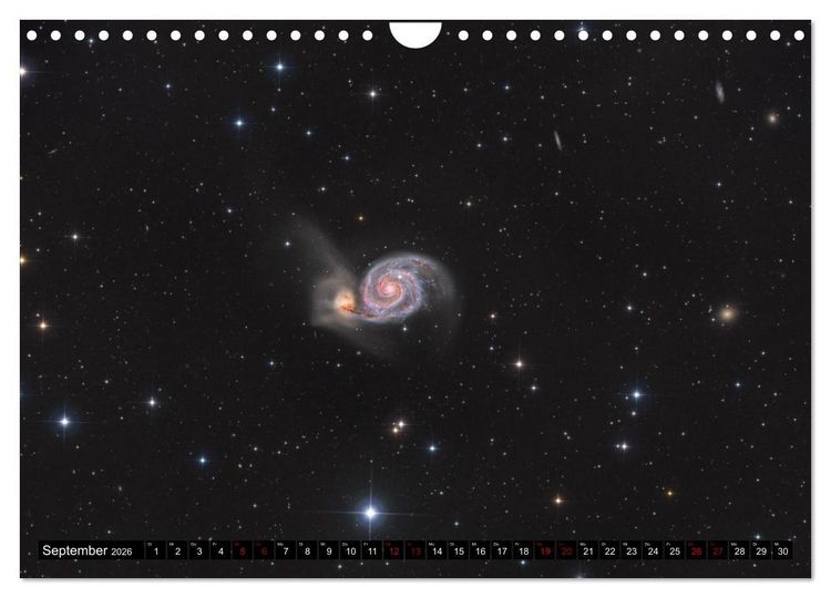 Produktbild: Galaxien im Universum (Wandkalender 2026 DIN A4 quer), CALVENDO Monatskalender