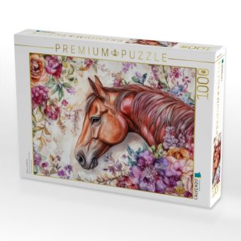 Produktbild: CALVENDO Puzzle Bl&uuml;ten und M&auml;hnen | 1000 Teile Lege-Gr&ouml;&szlig;e 64x48cm Foto-Puzzle f&uuml;r gl&uuml;ckliche Stunden