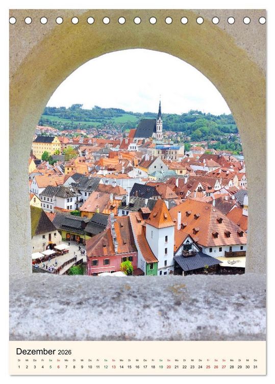 Produktbild: Krumau in Tschechien - Wundersch&ouml;nes Cesky Krumlov (Tischkalender 2026 DIN A5 hoch), CALVENDO Monatskalender