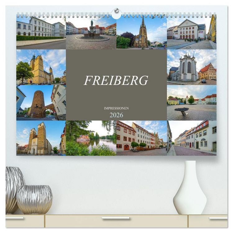 Produktbild: Freiberg Impressionen (hochwertiger Premium Wandkalender 2026 DIN A2 quer), Kunstdruck in Hochglanz