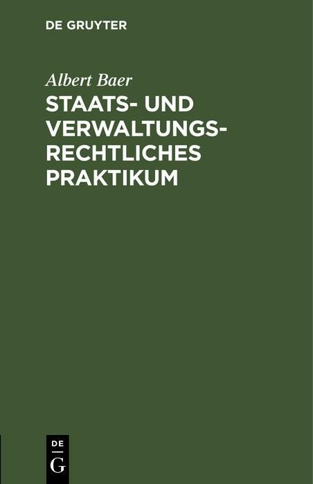Produktbild: Staats- und verwaltungsrechtliches Praktikum