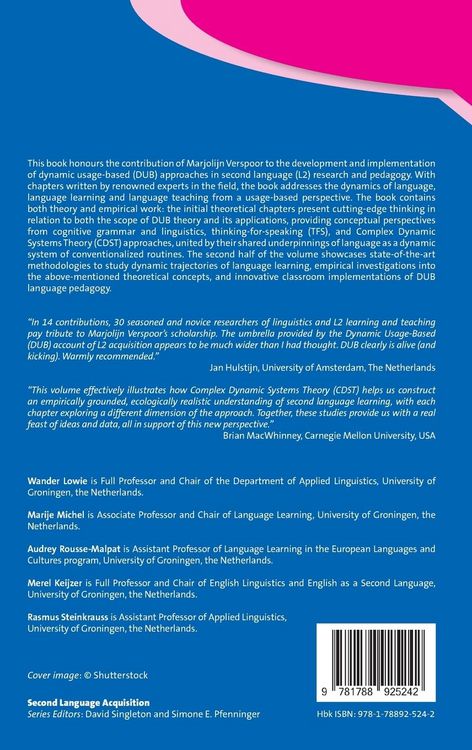 Produktbild: Usage-Based Dynamics in Second Language Development