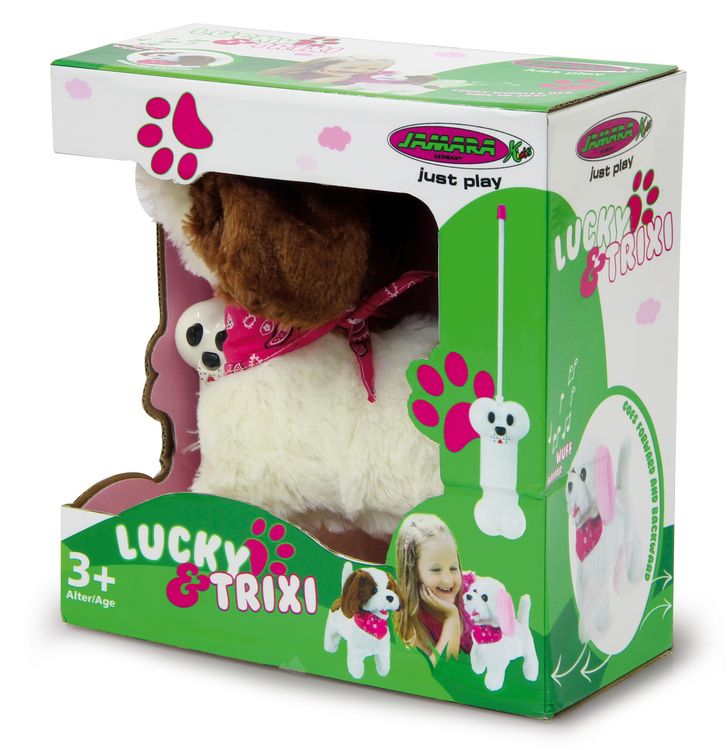 Produktbild: Jamara Lucky RC Pl&uuml;schhund Weiss/Braun