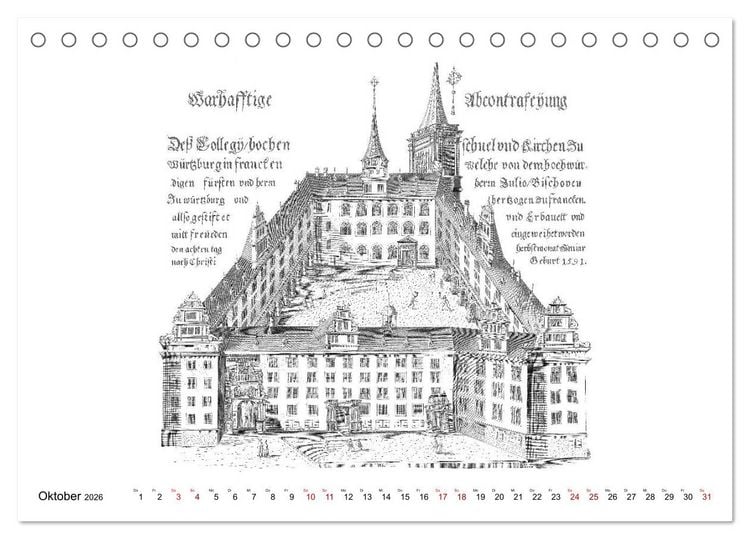 Produktbild: W&uuml;rzburg in alten Bildern (Tischkalender 2026 DIN A5 quer), CALVENDO Monatskalender