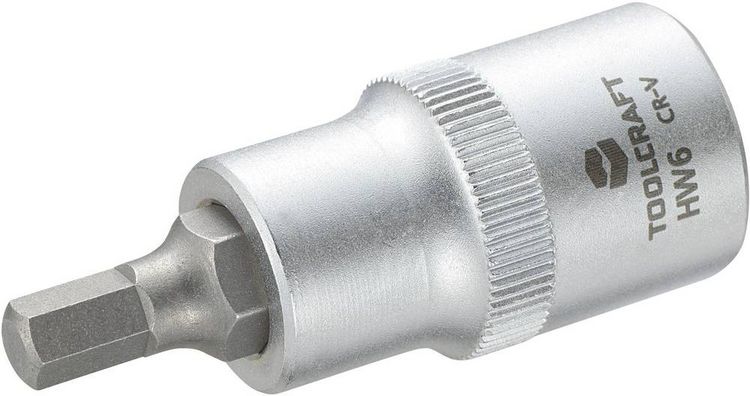 Produktbild: TOOLCRAFT 816156 Innen-Sechskant Steckschl&uuml;ssel-Bit-Einsatz 6mm 1/2\" (12.5 mm)