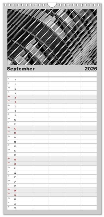 Produktbild: Familienplaner 2026 - Architektur - Fassaden im Detail 2026 mit 5 Spalten (Wandkalender, 21 x 45 cm) CALVENDO