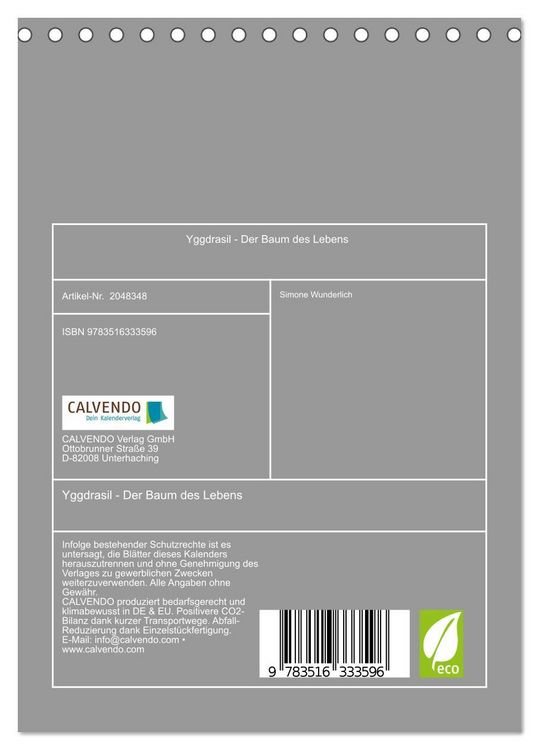 Produktbild: Yggdrasil - Der Baum des Lebens (Tischkalender 2026 DIN A5 hoch), CALVENDO Monatskalender