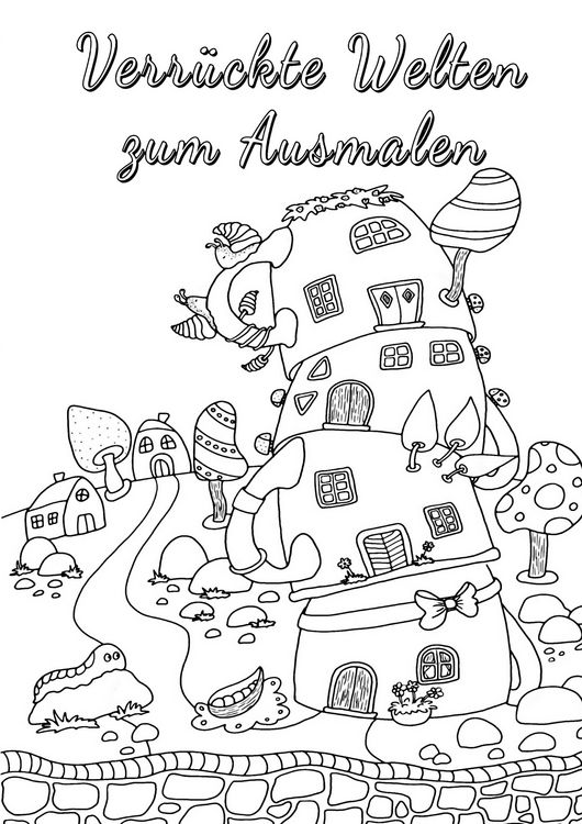 Produktbild: Verr&uuml;ckte Welten zum Ausmalen