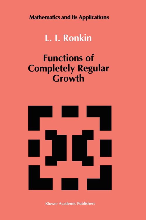 Produktbild: Functions of Completely Regular Growth