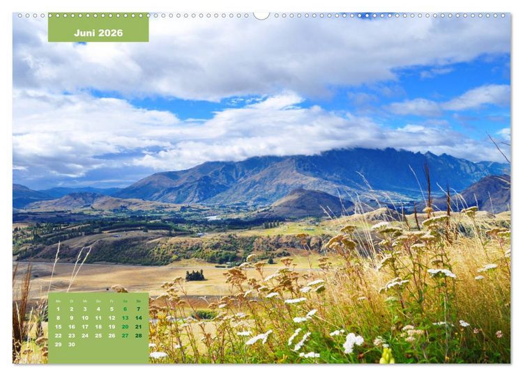 Produktbild: Erlebe mit mir das Naturwunder Neuseeland die S&uuml;dinsel (hochwertiger Premium Wandkalender 2026 DIN A2 quer), Kunstdruck in Hochglanz