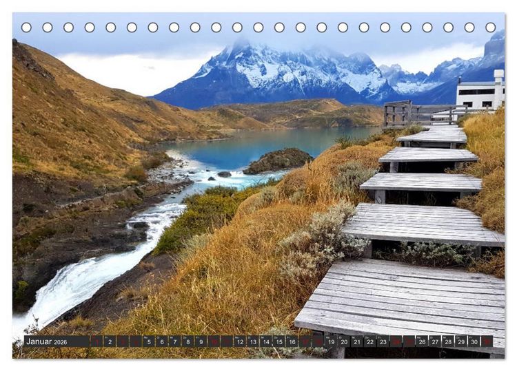 Produktbild: Patagonien - Parques Torres del Paine und Los Glaciares (Tischkalender 2026 DIN A5 quer), CALVENDO Monatskalender