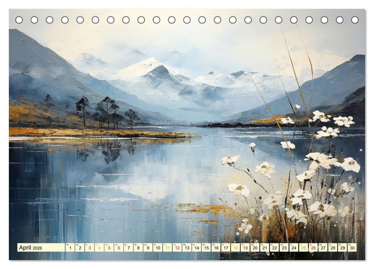 Produktbild: Eine Landschaft im Jahr (Tischkalender 2026 DIN A5 quer), CALVENDO Monatskalender