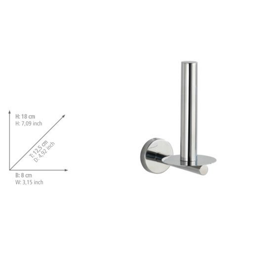 Produktbild: Toiletten-Ersatzrollenhalter Mod. Bosio Edelstahl gl&auml;nzend, rostfrei