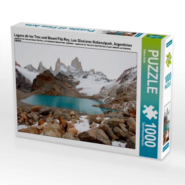 Produktbild: CALVENDO Puzzle Laguna de los Tres und Mount Fitz Roy, Los Glaciares Nationalpark, Argentinien 1000 Teile Puzzle quer | 1000 Teile Lege-Gr&ouml;&szlig;e 64 &times; 48 cm Foto-Puzzle f&uuml;r gl&uuml;ckliche Stunden