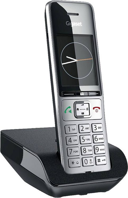 Produktbild: Gigaset COMFORT 500 DECT, GAP Schnurloses Telefon analog Babyphone, Freisprechen, f&uuml;r H&ouml;rger&auml;te kompatibel, Headsetanschluss, inkl. Mobilteil, mit