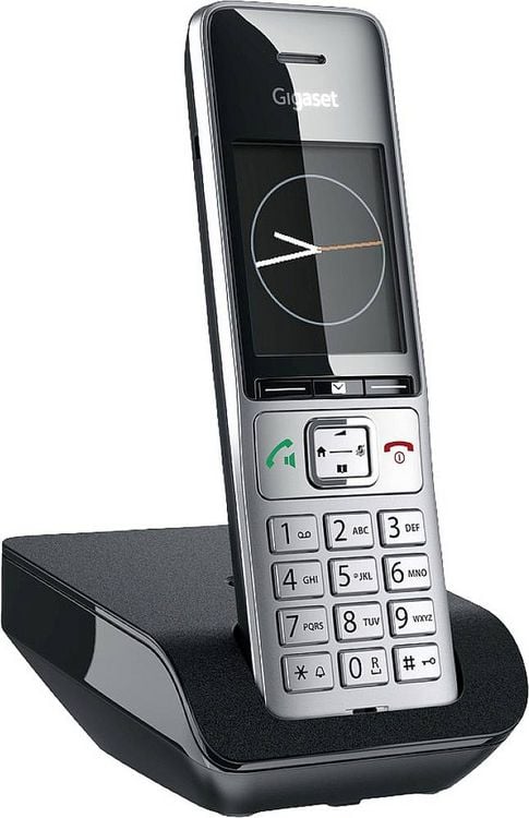 Produktbild: Gigaset COMFORT 500 DECT, GAP Schnurloses Telefon analog Babyphone, Freisprechen, f&uuml;r H&ouml;rger&auml;te kompatibel, Headsetanschluss