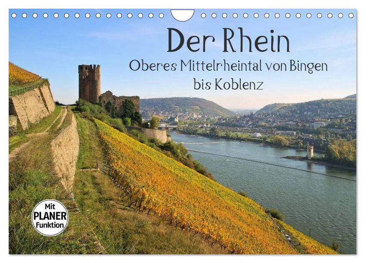 Produktbild: Der Rhein. Oberes Mittelrheintal von Bingen bis Koblenz (Wandkalender 2026 DIN A4 quer), CALVENDO Monatskalender
