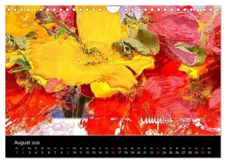 Produktbild: Blumen - Digital (Wandkalender 2026 DIN A4 quer), CALVENDO Monatskalender