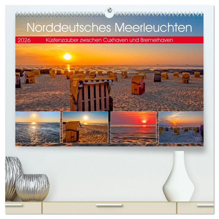 Produktbild: Norddeutsches Meerleuchten (hochwertiger Premium Wandkalender 2026 DIN A2 quer), Kunstdruck in Hochglanz