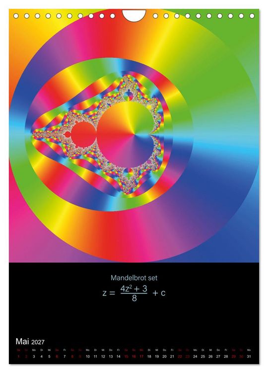 Produktbild: Psychedelische Fraktalbilder inkl. Formel (Wandkalender 2027 DIN A4 hoch), CALVENDO Monatskalender