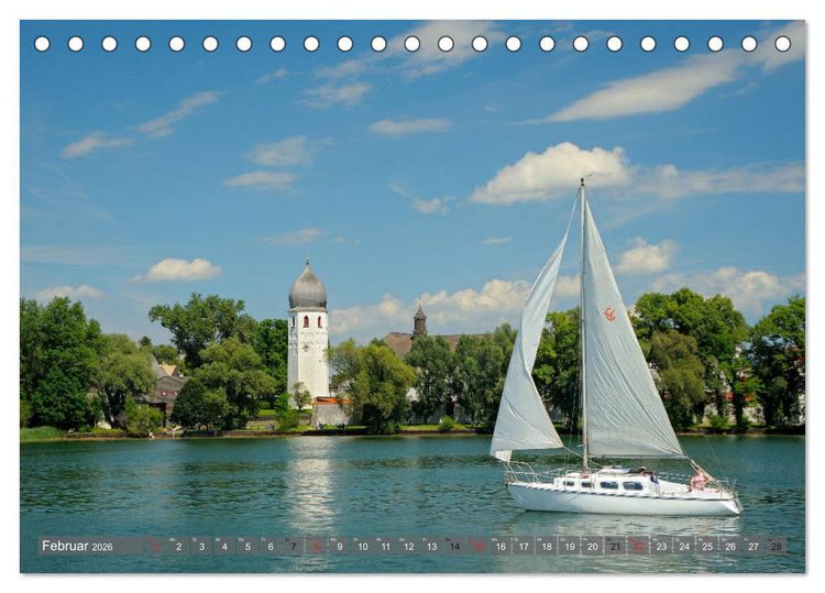 Produktbild: Traumhafter Chiemsee &ndash; Impressionen vom Bayerischen Meer (Tischkalender 2026 DIN A5 quer), CALVENDO Monatskalender