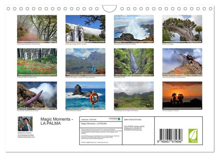 Produktbild: Magic Moments - LA PALMA (Wandkalender 2026 DIN A4 quer), CALVENDO Monatskalender